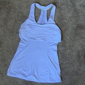 White Lululemon Workout Tank