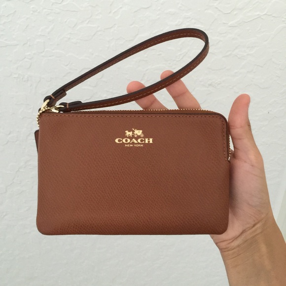 Leather Coach Wristlet