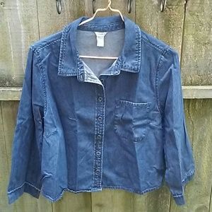 Forever 21 button front denim shirt