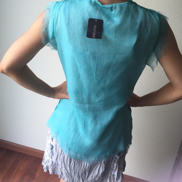 NWT Teal Boho Cardigan - Picture 2 of 2