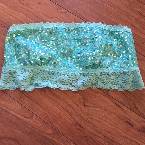 Sparkly green/turquoise bandeau