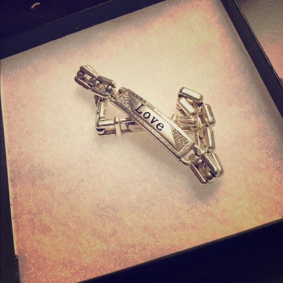 Brighton Silver Love Charm Bracelet