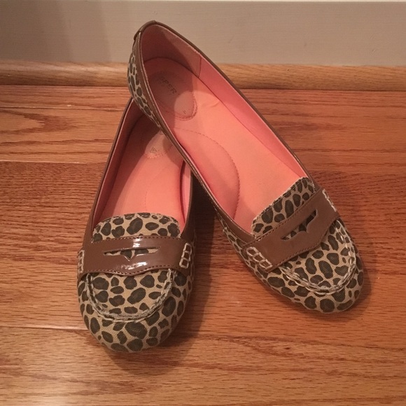Sperry Leopard Print Loafers