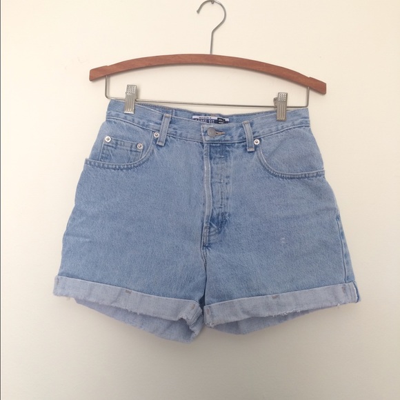 Vintage High-Waisted Light Denim Gap Cuffed Shorts