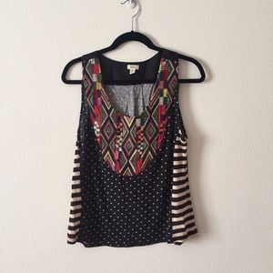 Anthropologie Embroidered Tank