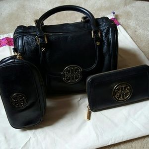 Tory Burch Amanda Satchel Set - Black