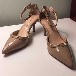 Sole Society studded ankle-strap pumps