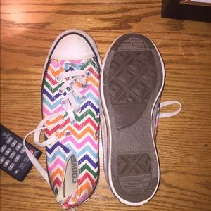 Rainbow chevron converse