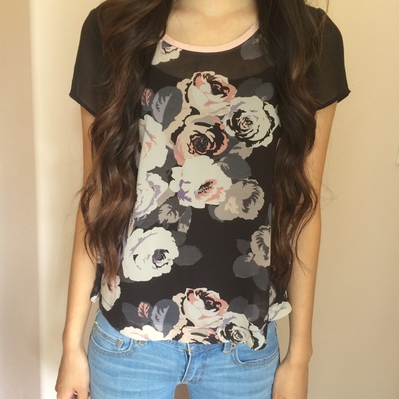 Floral Sheer Top