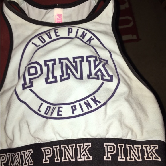 Pink sports bra