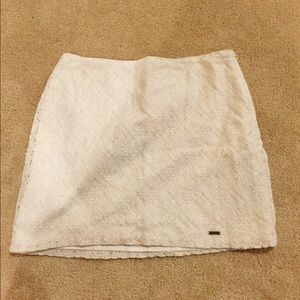 White lace skirt