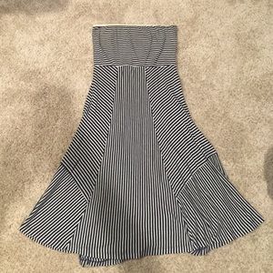 American Eagle striped strapless dress - xs
