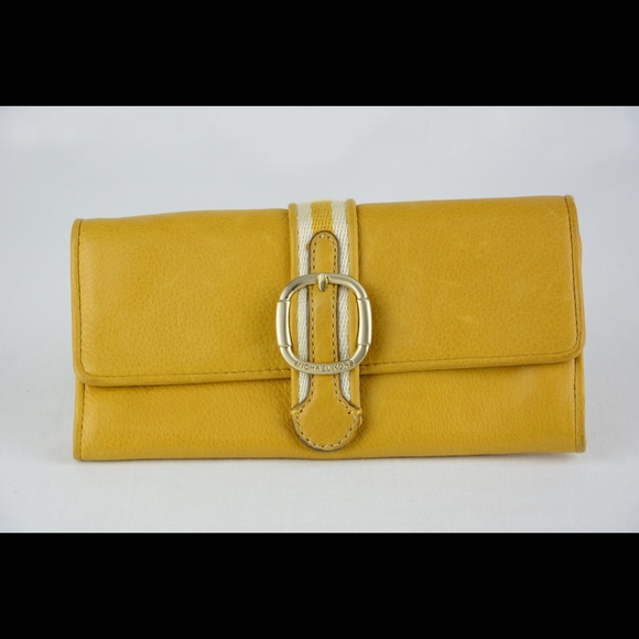 Michael Kors Yellow Leather Montauk Wallet