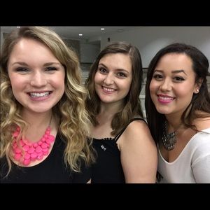 Hot pink statement necklace and earring set