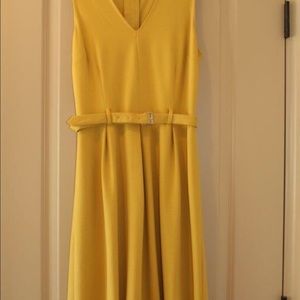 Dress from banana republic in mustard