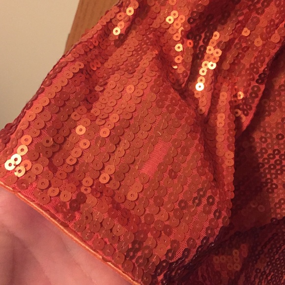 Orange sequin cami Sz small - Picture 2 of 4
