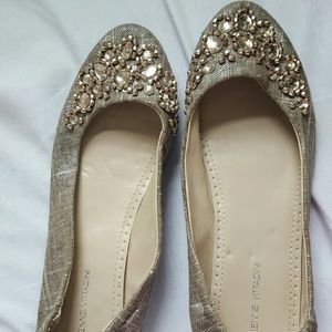 Beautiful gold/silver Adrienne Vittadini flats