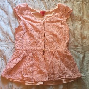 Lace Peplum Top