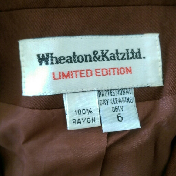 Wheaton & Katz Limited Ed Vintage brown 2 pc suit - Picture 4 of 8