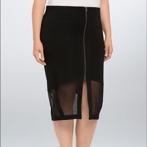 NWT Torrid BLACK Mesh Panel Pencil Skirt