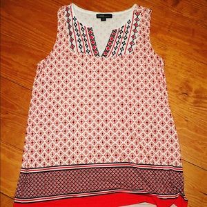 Unique Orange & Navy top