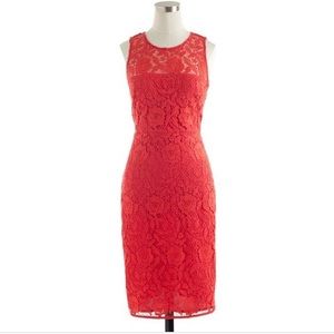 J. Crew Classic Red Lace Dress - Lowered!