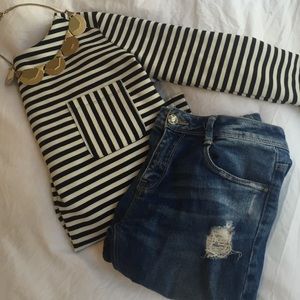 Madewell Striped Ponte Tee