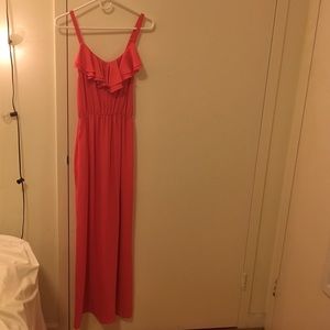 Coral Amanda Uprichard Maxi Dress