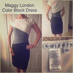 Maggy London Color Block Dress