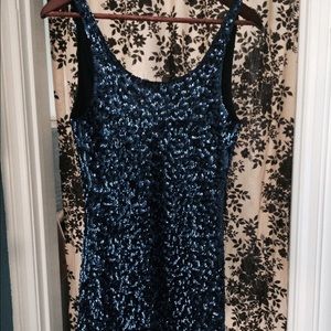 Royal Blue Sequin Mini Dress