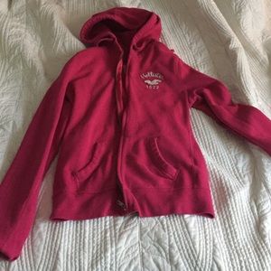 Pink hollister jacket