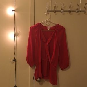 Red Parker Blouse