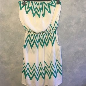 Strapless Chevron dress