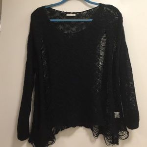 Black goth sweater