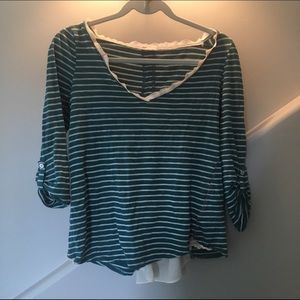 Striped green shirt
