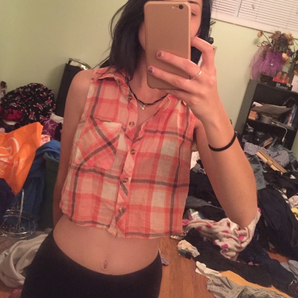 Plaid crop top