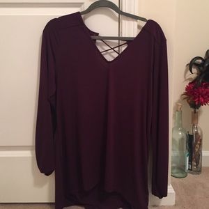 Back lace up long sleeve
