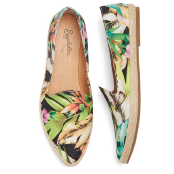 TROPICAL PRINT FLAT ESPADRILLES