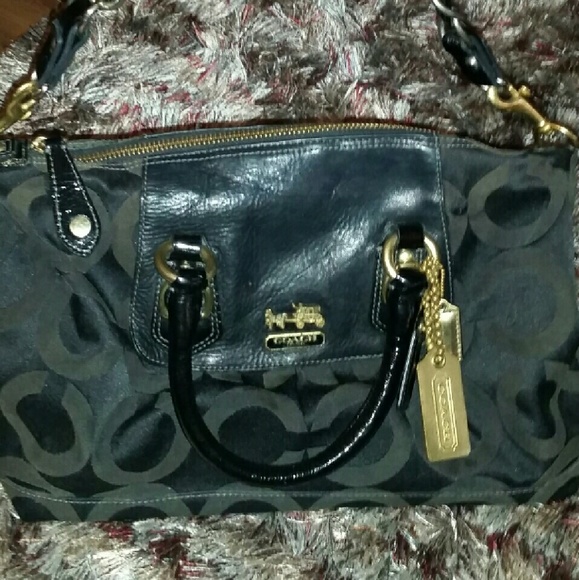 Coach signature canvas handbag