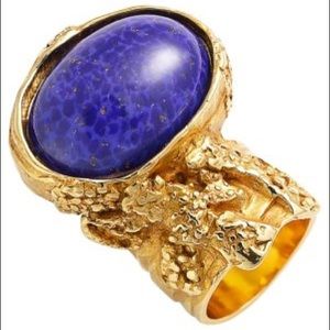 YSL Blue 'Arty' Ring (size 7)