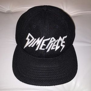 Black Mesh Dimepiece hat strapback