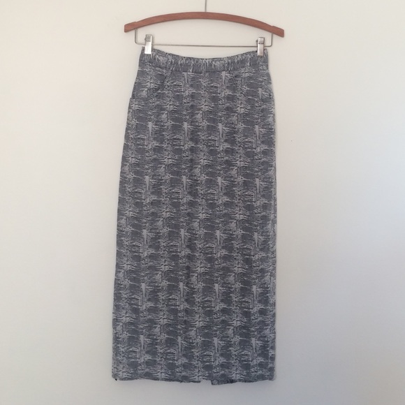 Vintage ESPRIT High Waisted Gray Midi Skirt