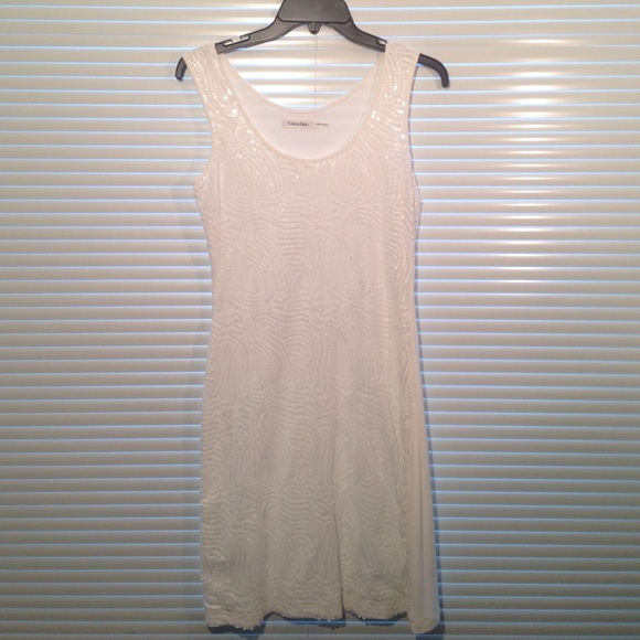80% OFF Calvin Klein White Sequin Dress ✨