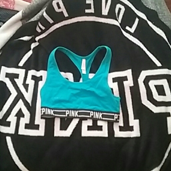 Blue pink sports bra