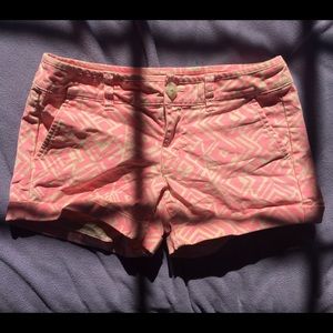 Pink tribal print shorts