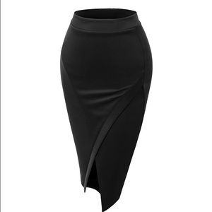 knee length split wrap style pencil skirt!NEW