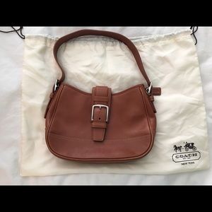 Camel leather Coach purse