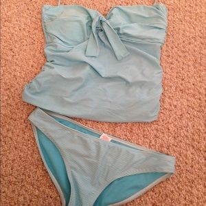 Cute Aqua Striped Tankini. Fresh and cute!