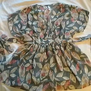 Xhilaration top blouse. Leaf. cute!