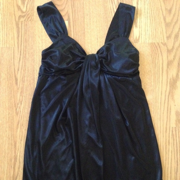 Black silky dress